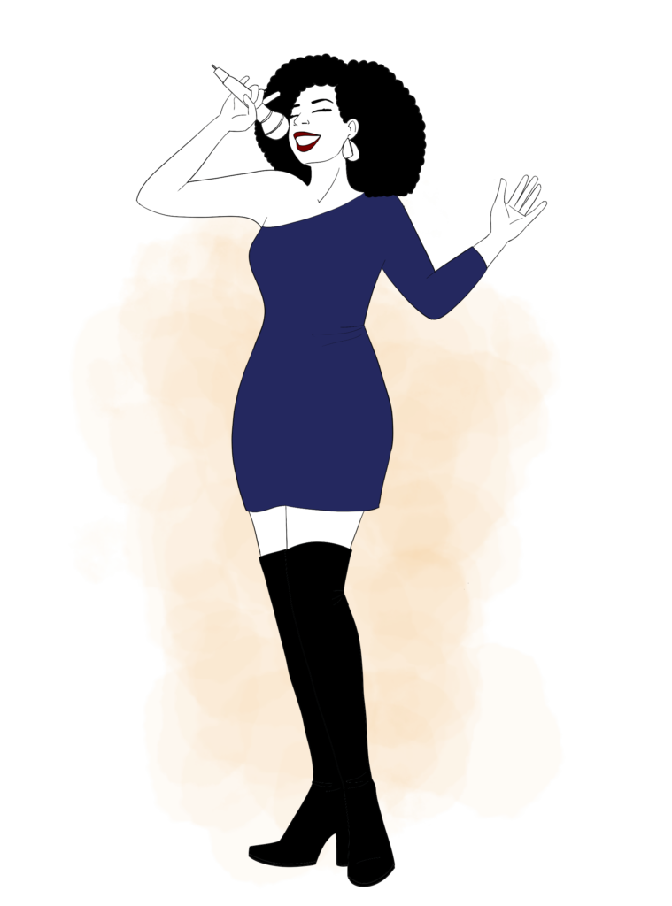 Illustration chanteuse